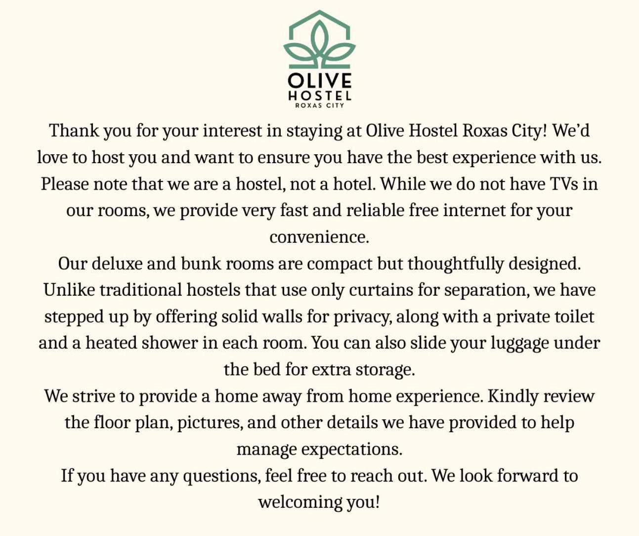 Olive Hostel Рохас Сити Екстериор снимка